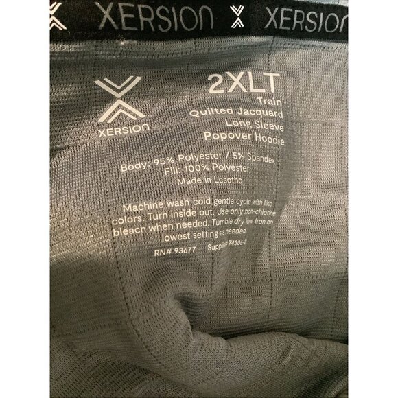Xersion Big&Tall Size 2XLT Grey Quilted Hoodie Only. New With Tags. - Picture 6 of 7